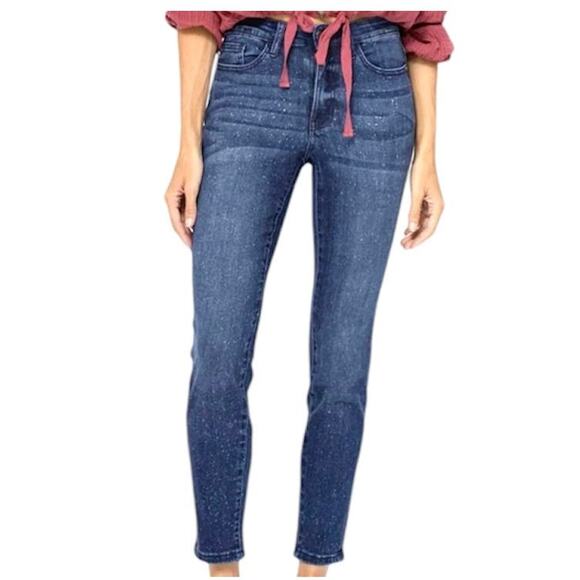 Judy Blue Los Angeles 11 30 relaxed fit speckled stretch jean J1 2582 - Picture 1 of 13